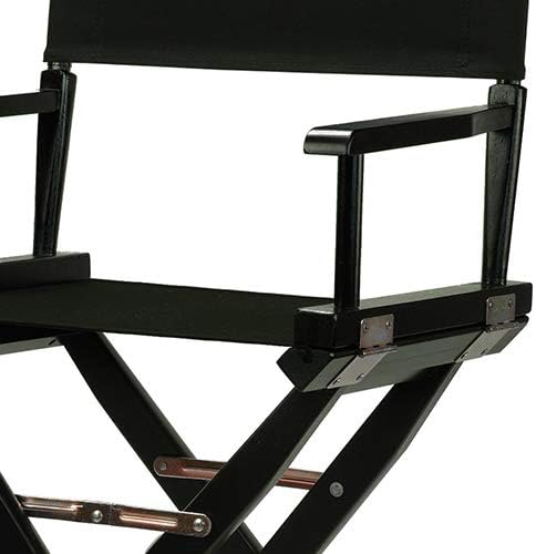 Casual Home 24" Director's Chair Black Frame-with Black Canvas, Counter Height