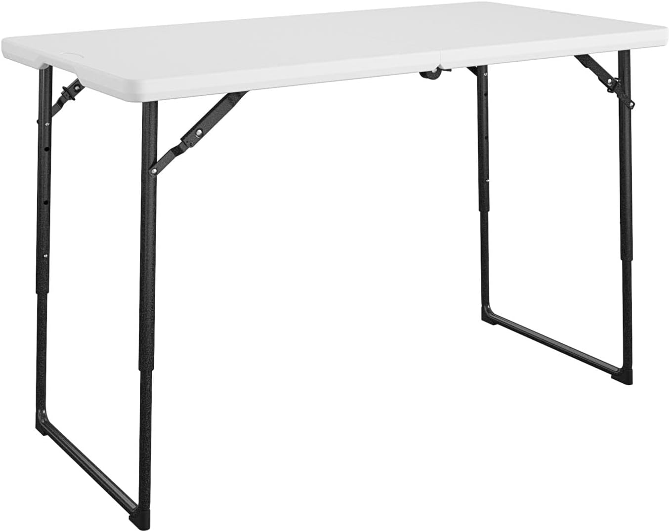 Fold-in-Half Banquet Table w/Handle, 6ft, White