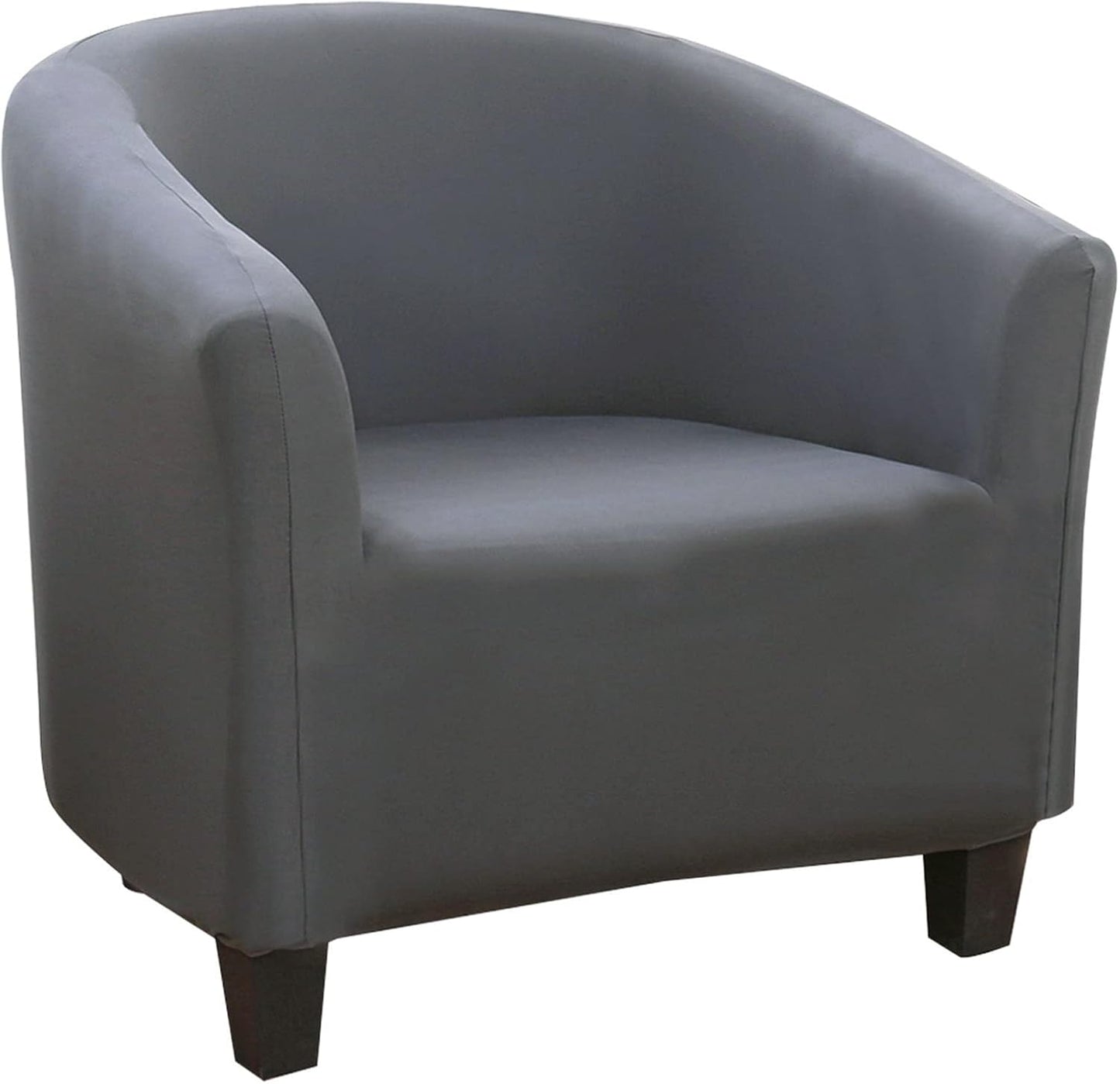 Club Chair Slipcover Stretch Barrel Chair Covers Jacquard Tub Chair Slipcover Spandex Armchair Sofa Cover Removable Couch Furniture Protector Arm Chair Cover for Living Room(Creamy-White)