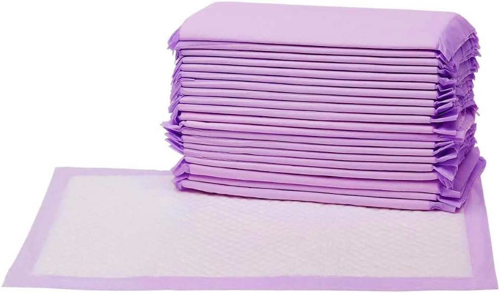 Basics Cat Pad Refills for Litter Box, Unscented, Pack of 40, Polyethylene, Purple and White