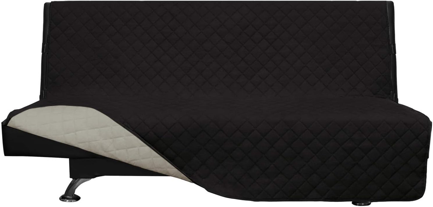 Reversible Couch Cover for 3 Cushion Couch Sofa Cover for Dogs Water Resistant Furniture Protector Cover with Foam Sticks Elastic Straps for Pet Cat (Sofa, Dark Blue/Light Blue)