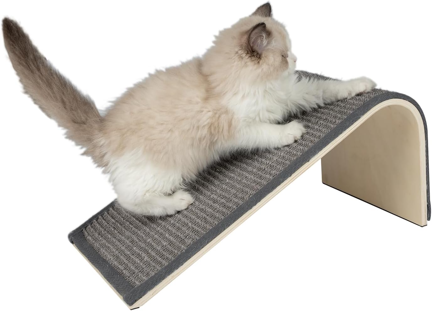 Best Pet Supplies Corrugated Cardboard Cat Scratcher Refill Pads, Lounger, and Fun Interactive Scratching Boards, Claw Safe, Durable, Natural Recycled Materials, Supports Active Play - Lounger I