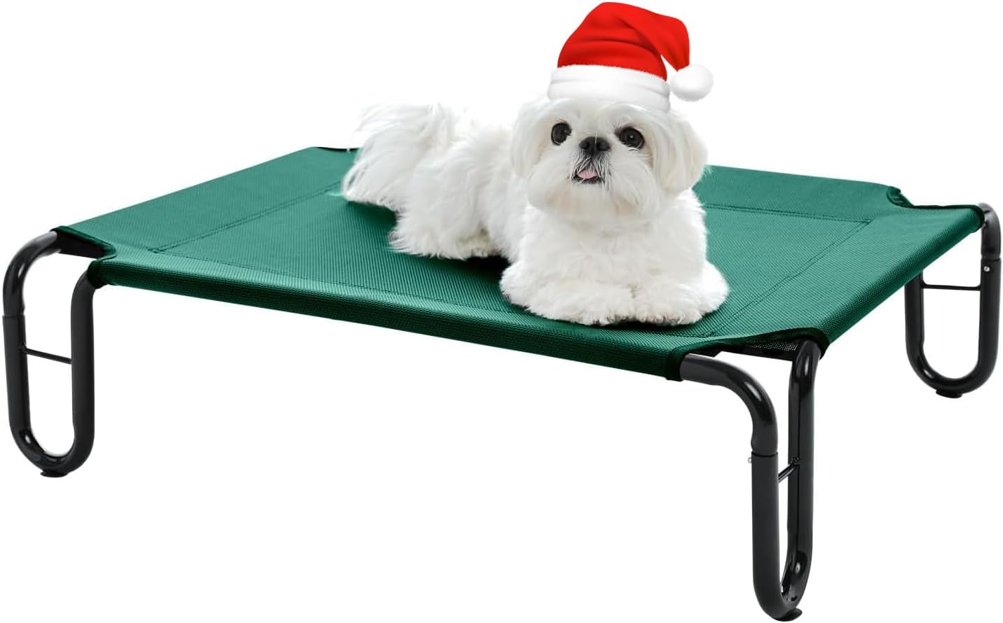 Elevated Outdoor Dog Bed - Raised Dog Bed for Large Dogs, Waterproof Dog Cot Bed Easy to Assemble, Cooling Elevated Dog Bed with Breathable Teslin Mesh, Durable, Non Slip, Up to 65 lbs,Grey