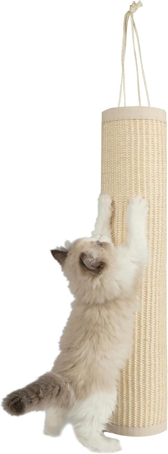 Best Pet Supplies Corrugated Cardboard Cat Scratcher Refill Pads, Lounger, and Fun Interactive Scratching Boards, Claw Safe, Durable, Natural Recycled Materials, Supports Active Play - Lounger I