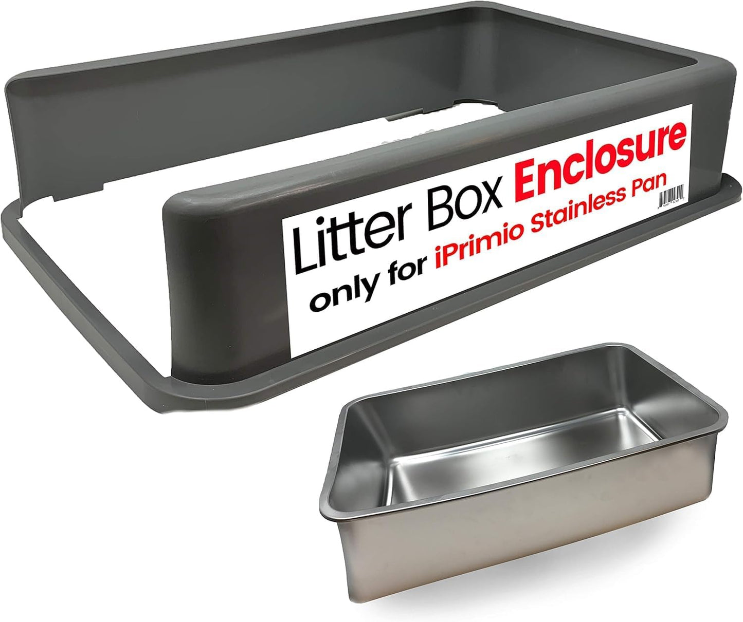 Stainless Steel XL Cat Litter Box - XL Litter Box for Big Cats - Large Cat Litter Box - Never Absorbs Odor, Stains, or Rusts - Easy Cleaning Litterbox Designed by Cat Owners (1 Pan)