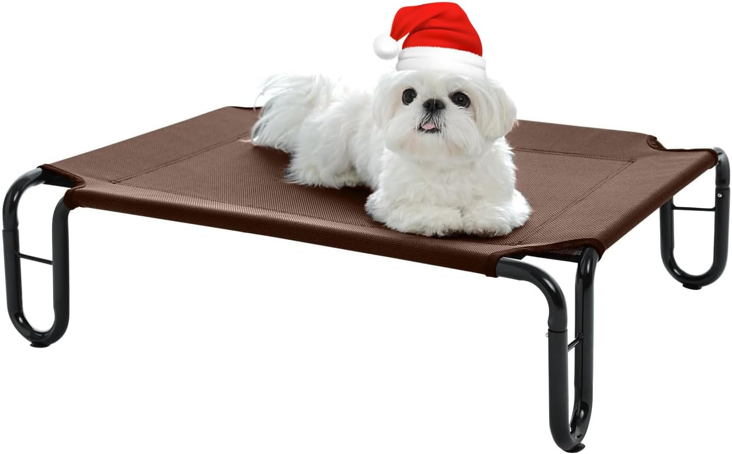 Elevated Outdoor Dog Bed - Raised Dog Bed for Large Dogs, Waterproof Dog Cot Bed Easy to Assemble, Cooling Elevated Dog Bed with Breathable Teslin Mesh, Durable, Non Slip, Up to 65 lbs,Grey