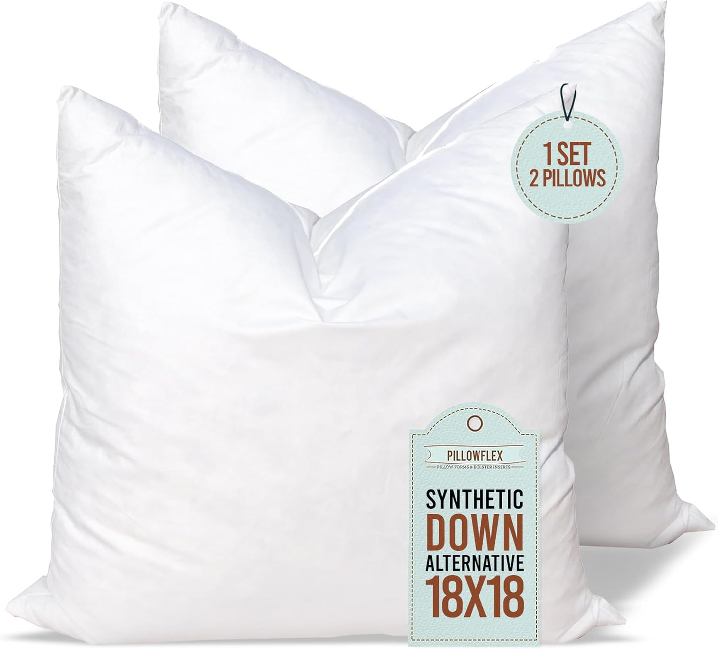 Synthetic Down Pillow Insert - 18x28 Down Alternative Pillow, Ultra Soft, Large Rectangle, Lumbar, Back, Sofa, Sleeping Pillow - 1 Decorative Pillow Form