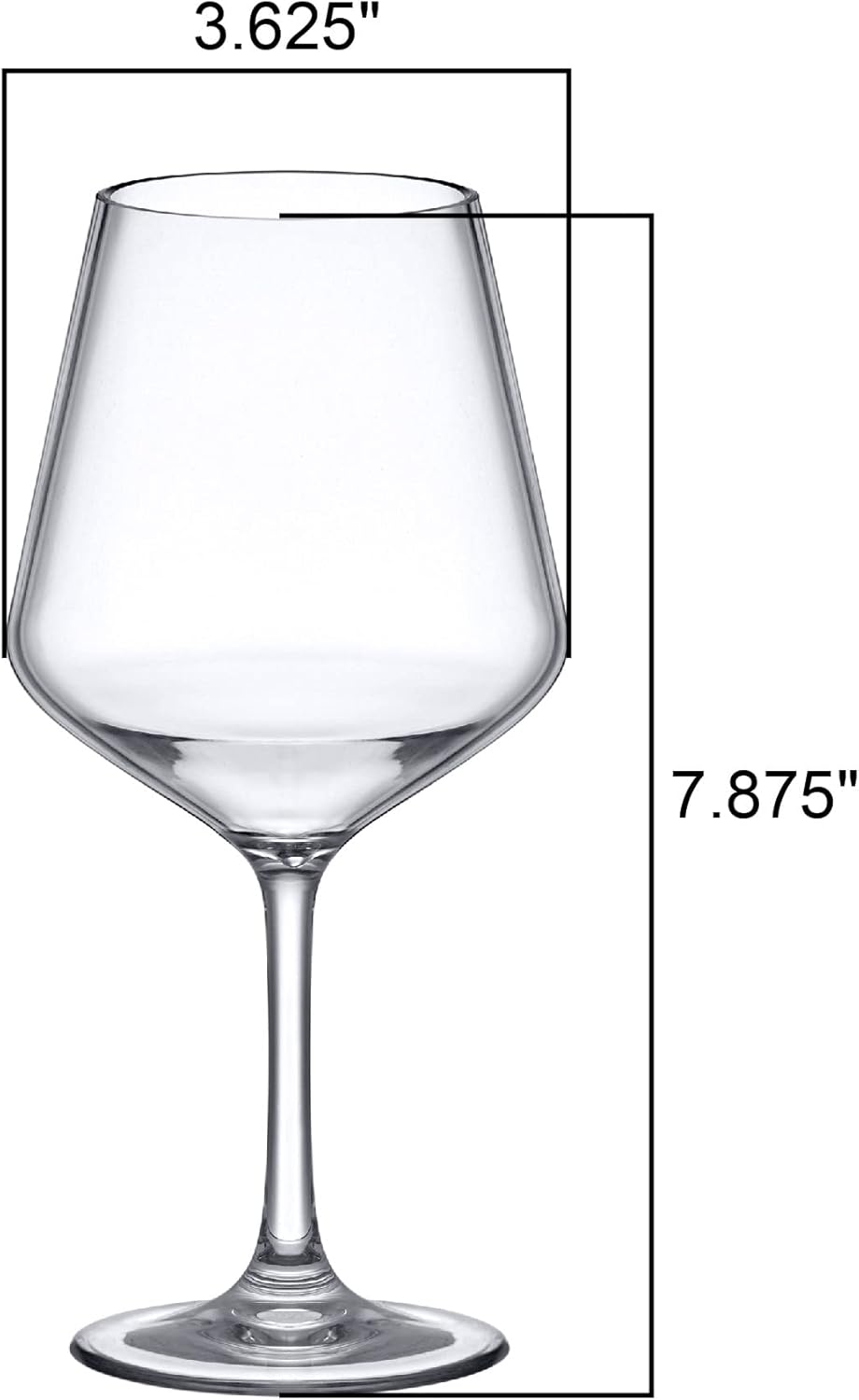 14-Ounce Unbreakable Tritan Wine Glasses (Set of 6), Plastic Wine Glasses, Reusable, BPA-Free, Dishwasher-Safe, Perfect for Poolside, Outdoors, Camping, and More