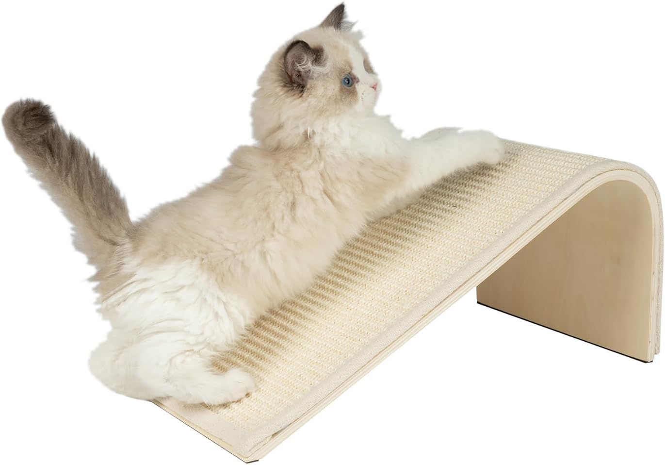 Best Pet Supplies Corrugated Cardboard Cat Scratcher Refill Pads, Lounger, and Fun Interactive Scratching Boards, Claw Safe, Durable, Natural Recycled Materials, Supports Active Play - Lounger I