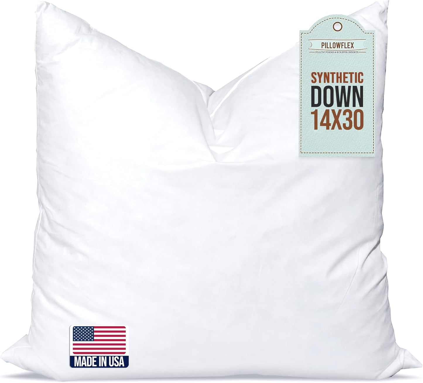Synthetic Down Pillow Insert - 18x28 Down Alternative Pillow, Ultra Soft, Large Rectangle, Lumbar, Back, Sofa, Sleeping Pillow - 1 Decorative Pillow Form