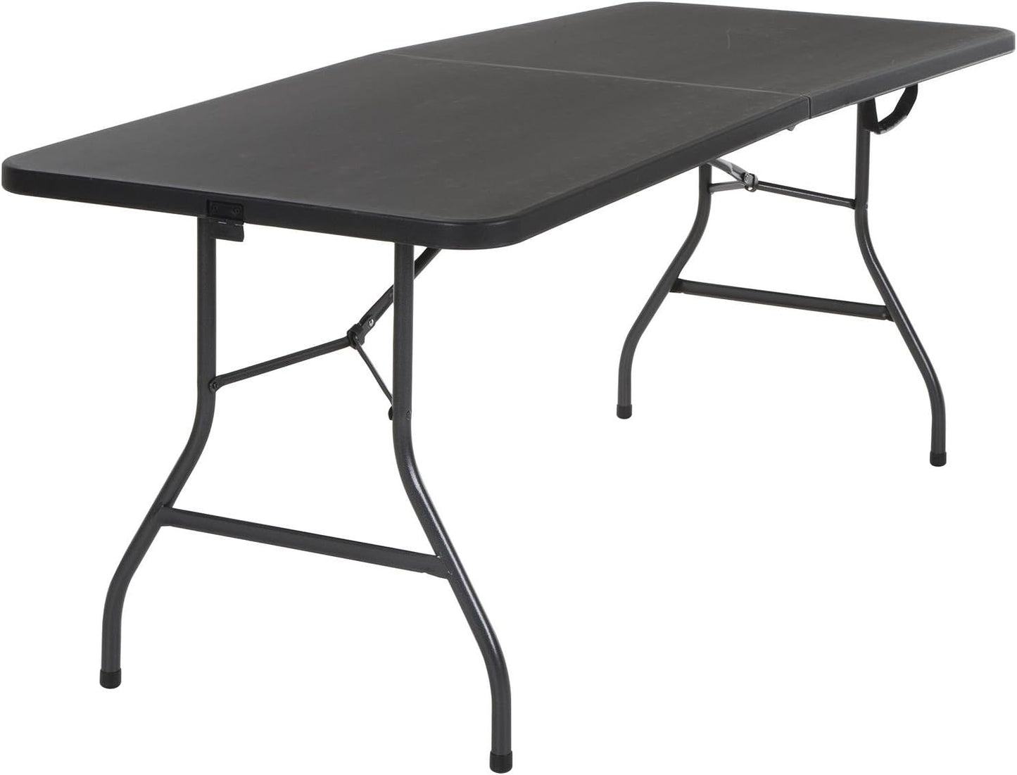 Fold-in-Half Banquet Table w/Handle, 6ft, White