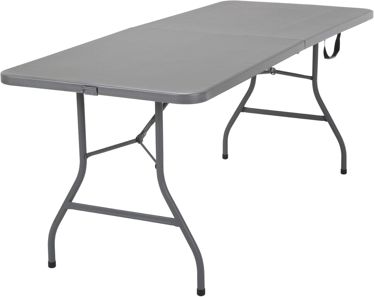 Fold-in-Half Banquet Table w/Handle, 6ft, White