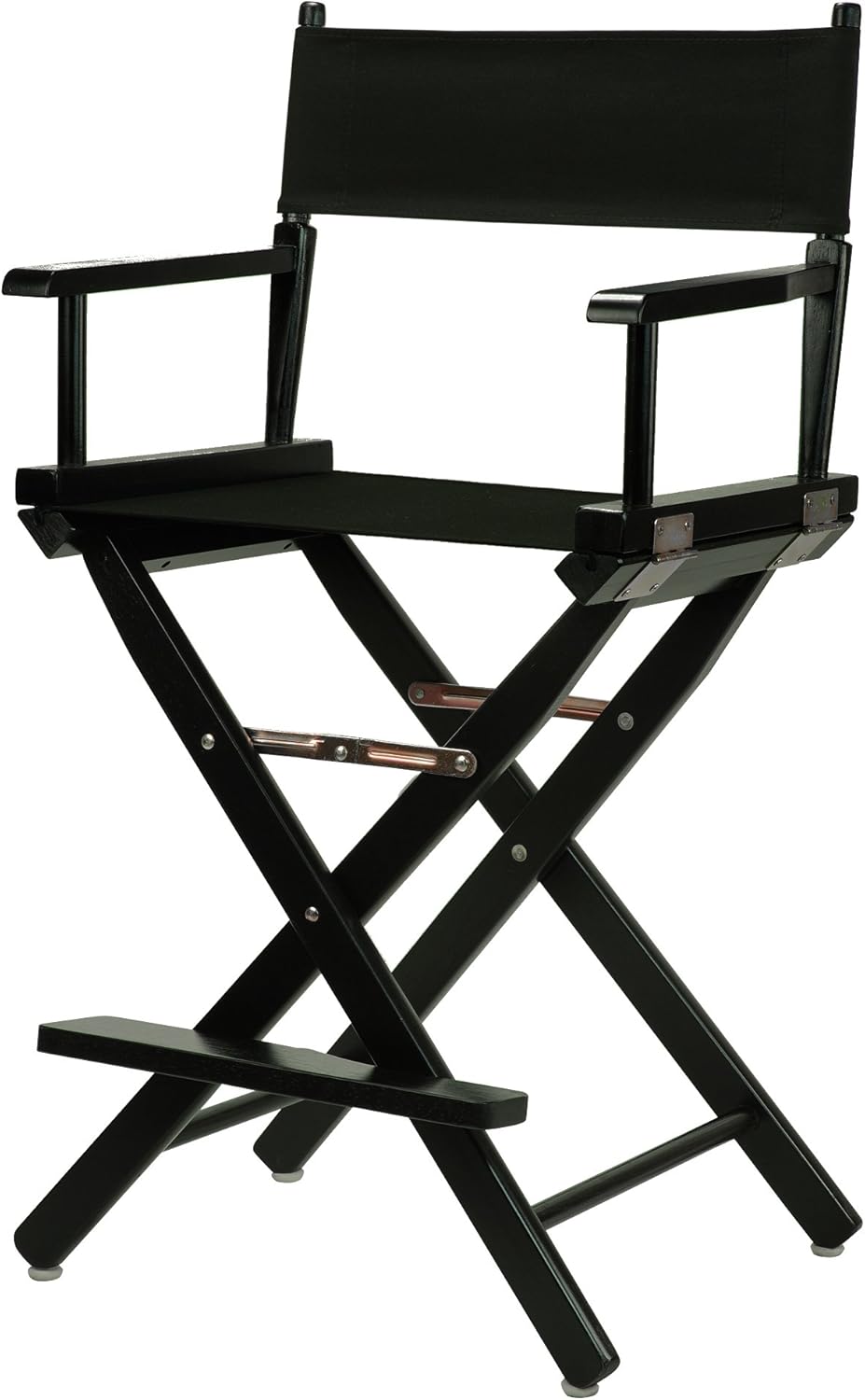 Casual Home 24" Director's Chair Black Frame-with Black Canvas, Counter Height