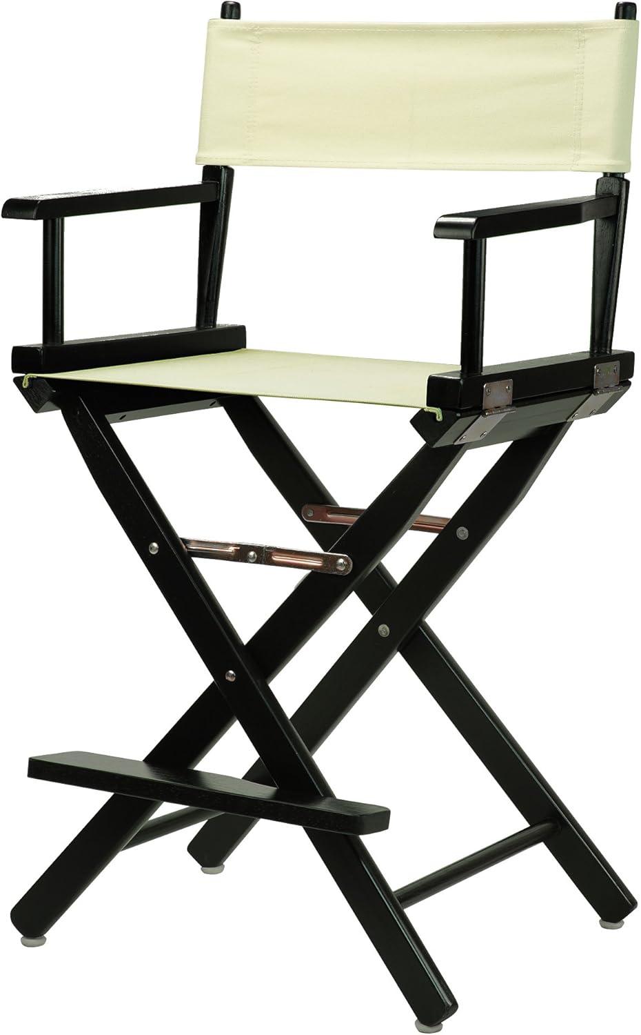 Casual Home 24" Director's Chair Black Frame-with Black Canvas, Counter Height