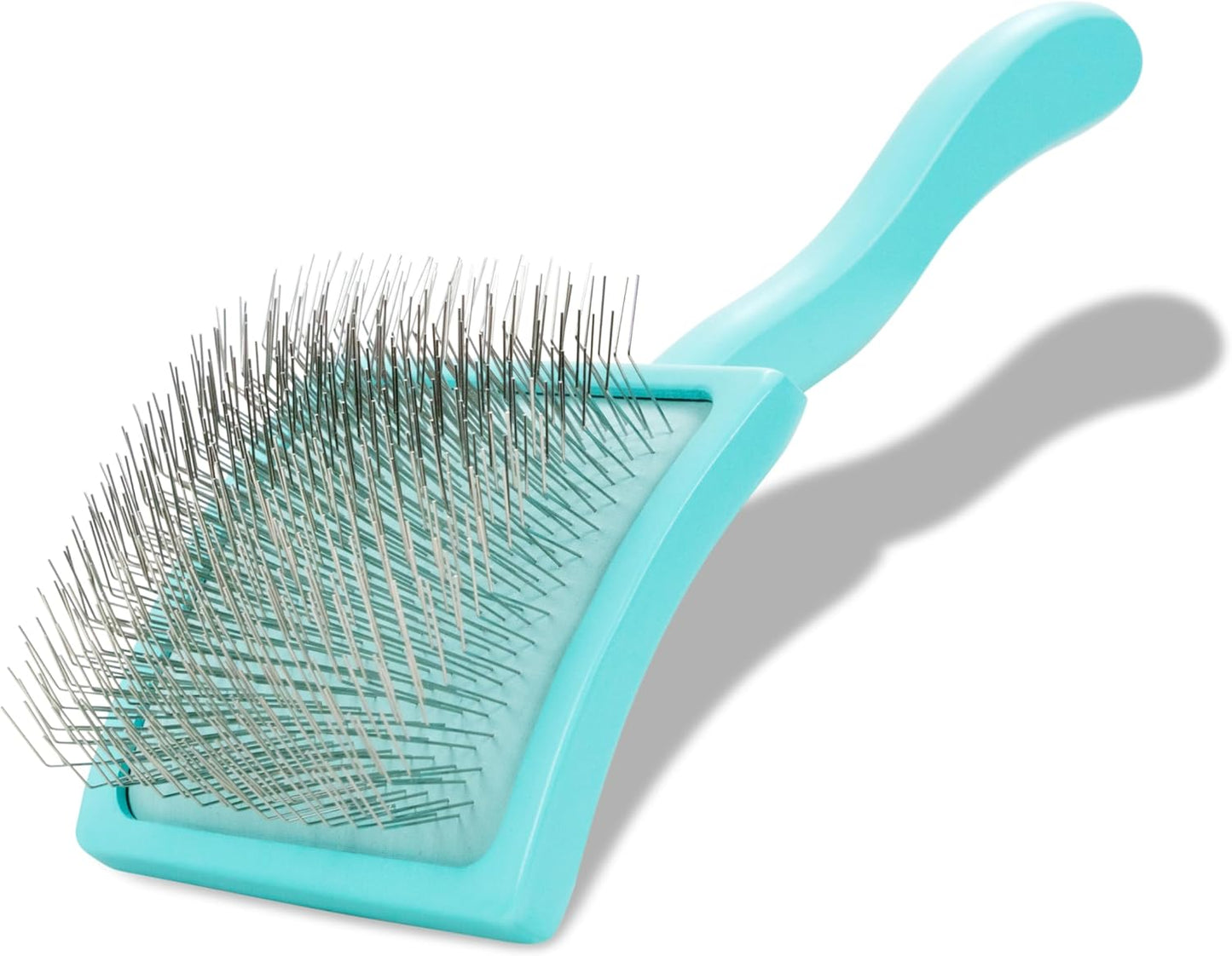 Dog Slicker Brush, Groom Like a Professional, Fluff Detangle Style, Saves Time Energy, Made in Germany, Coral, Medium