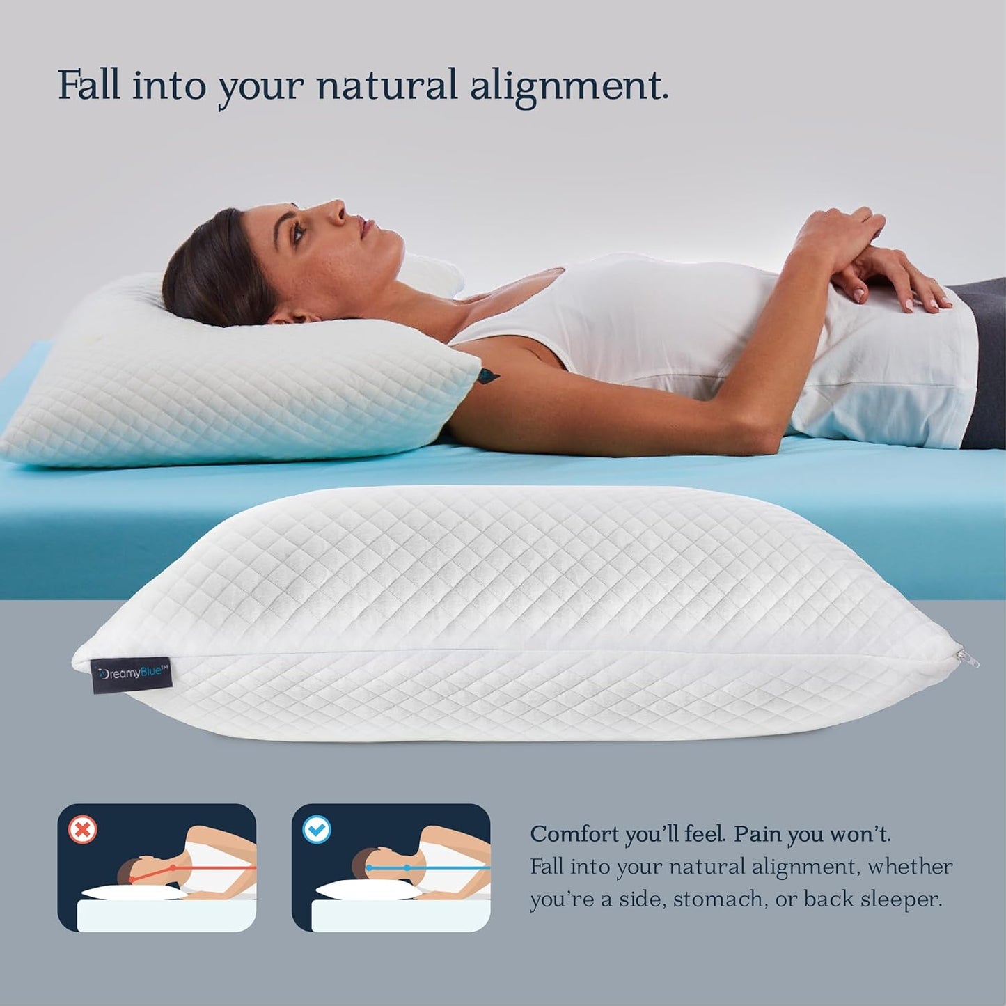 Signature Pillow w/Adjustable Loft β’ Shredded Memory Foam Fill β’ Neutral Alignment for Side, Back, and Stomach Sleepers β’ Washable Bamboo Rayon Cover β’ CertiPUR-US Certified Foam (King)