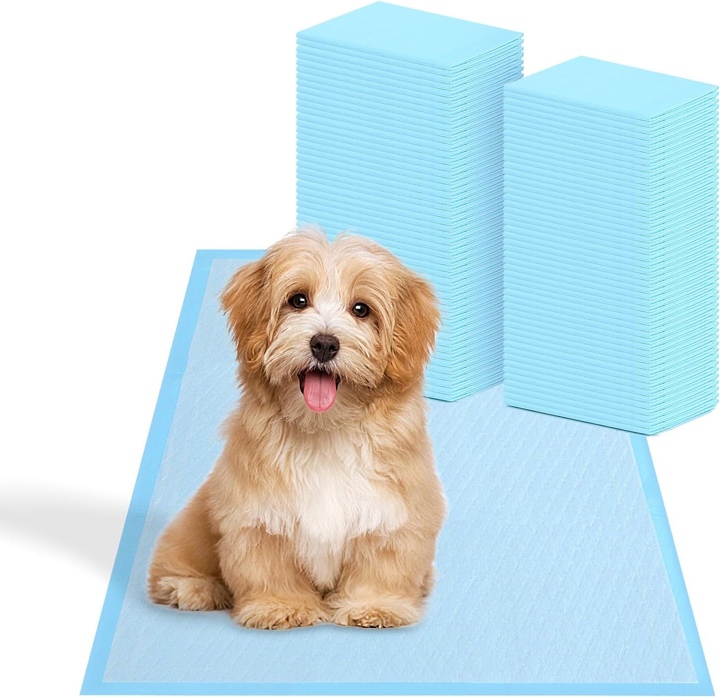 Super Absorbent Waterproof Dog and Puppy Pet Training Pad, Housebreaking Pet Pad,Blue (30"X36"(100PCS))