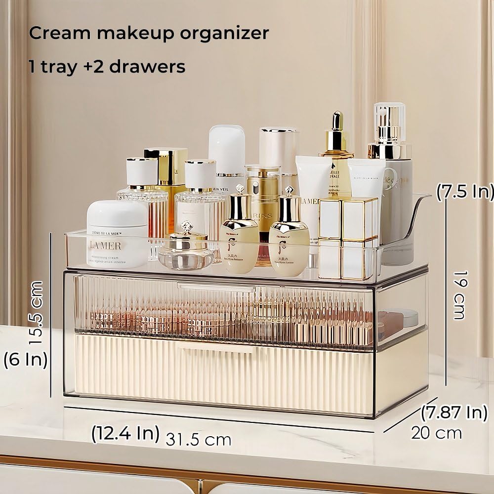 Makeup Organizer Countertop Large Cosmetic Display Cases Cosmetic Organizer Skin care Organizer