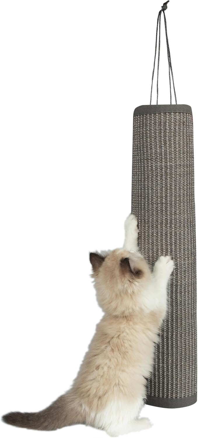 Best Pet Supplies Corrugated Cardboard Cat Scratcher Refill Pads, Lounger, and Fun Interactive Scratching Boards, Claw Safe, Durable, Natural Recycled Materials, Supports Active Play - Lounger I