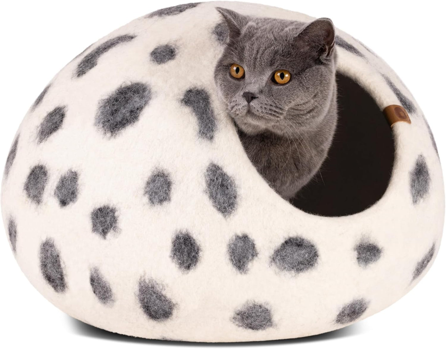 Cat Cave – Premium Felt Cat Bed for Indoor Cats, Handmade 100% Merino Wool (Vivid Shades) (Medium, Tucson Sunset)