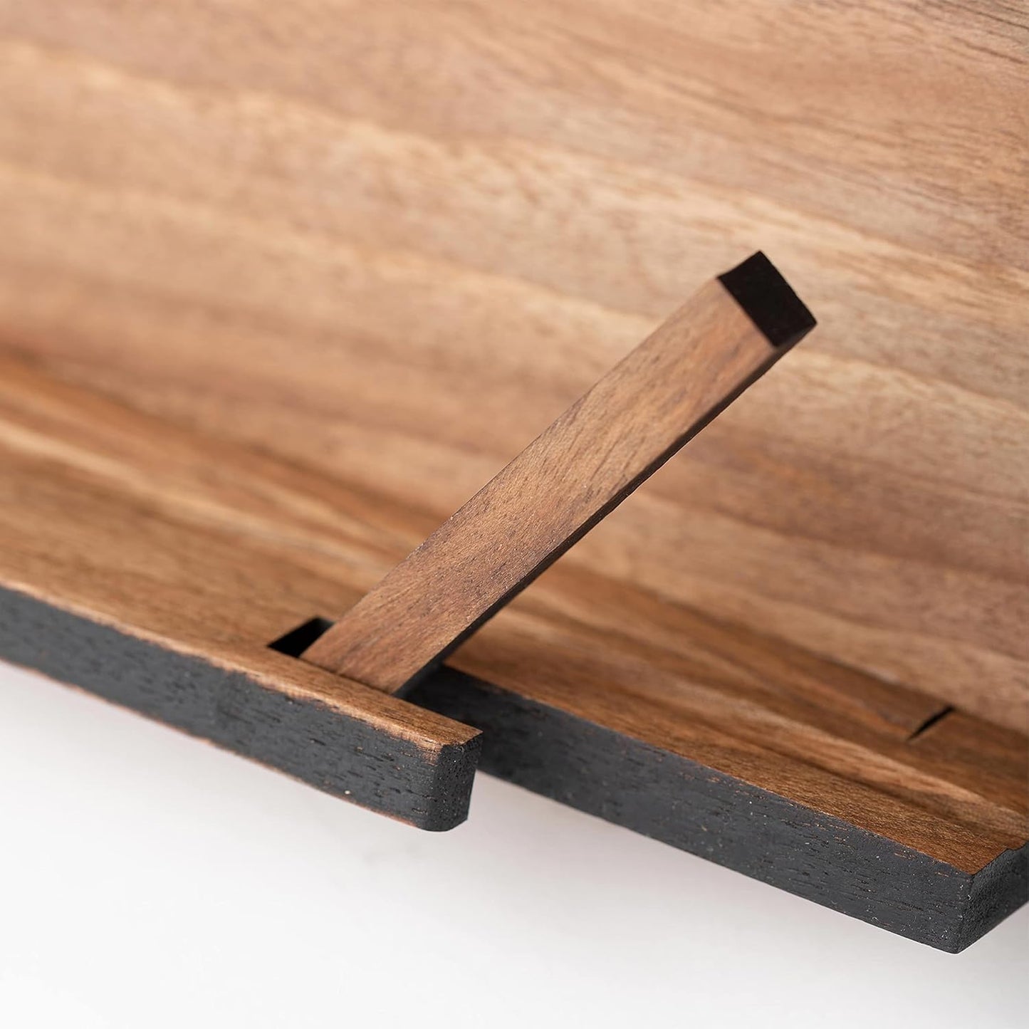Wooden Cook Book Stand - Handmade Walnut Book Holder for Reading Hands Free - Cookbook Holder for Counter Top - Fancy Tablet Holder - Recipe Holder - Book Accessories for Kitchen