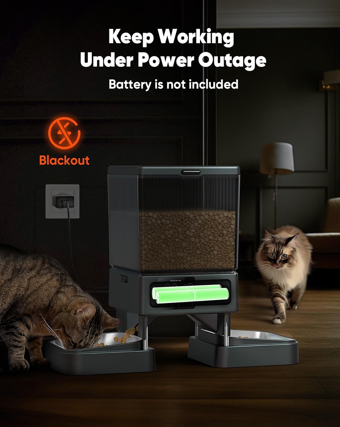 Automatic Cat Feeder for 2 Cats, 20 Cups/5L Automatic Cat Food Dispenser for Small Pets Indoor, Timed Cat Feeder for Dry Food