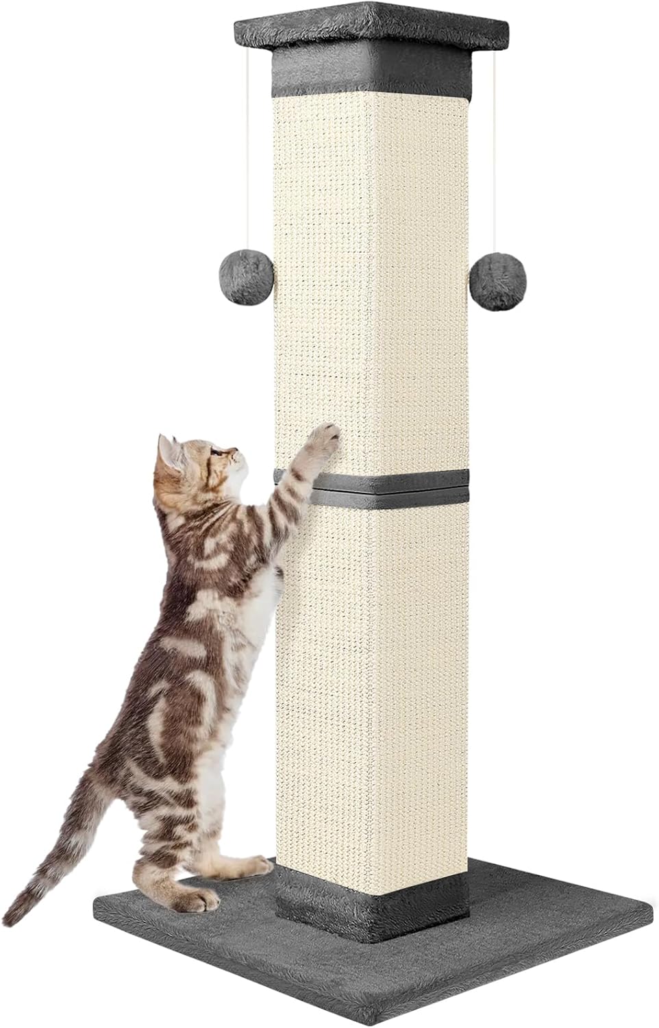 Cat Scratching Post 33 Inch Nature Sisal Cat Scratch Post for Indoor Cats, Large Cat Scratcher Protect Your Furniture Orange