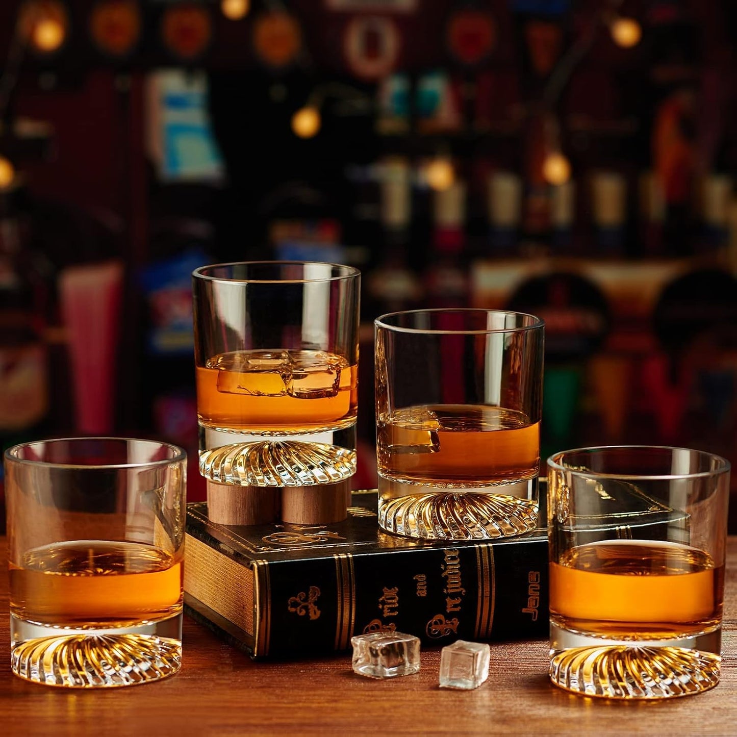 Whiskey Glasses Old Fashioned Glasses Set of 6 12oz Rocks Glasses Gift for Men Women Drinking Bourbon Scotch Cocktails Rum Cognac Vodka at Home Bar