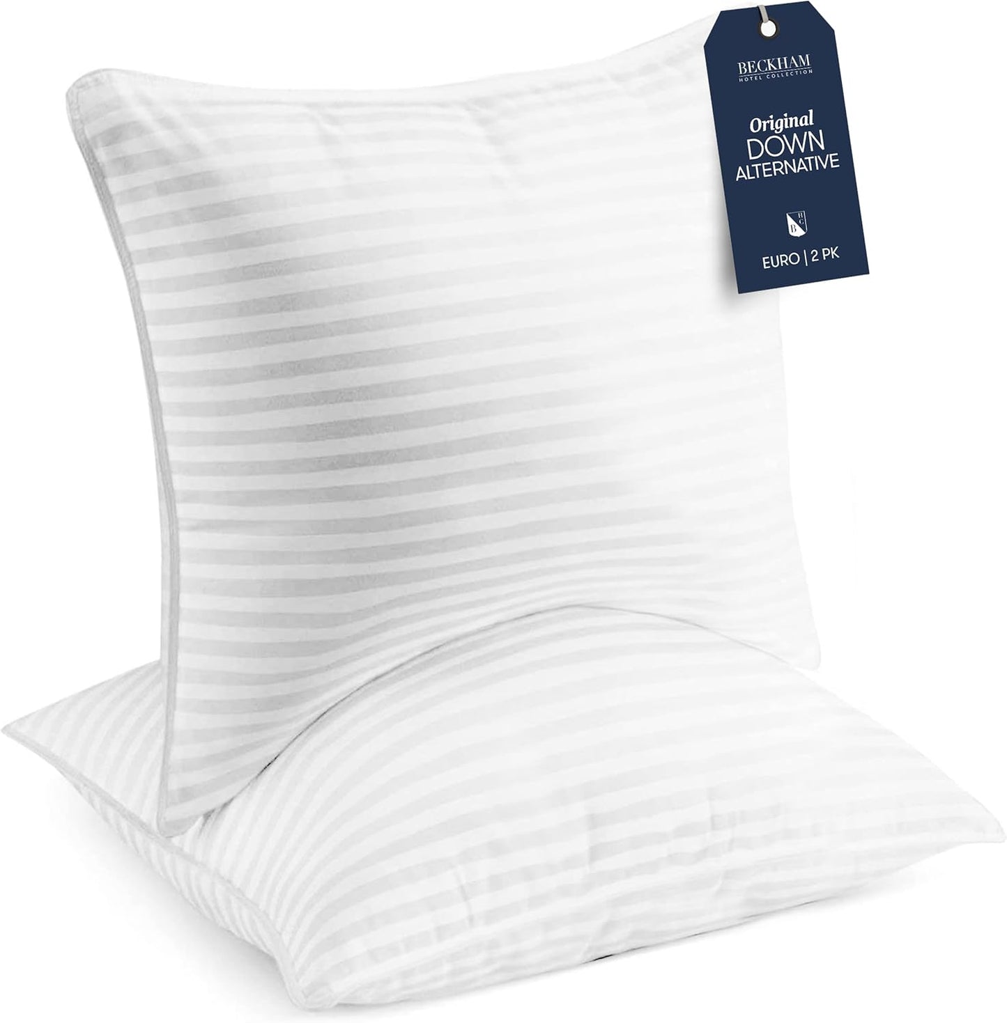 Collection Bed Pillows Standard / Queen Size Set of 2 - Down Alternative Bedding Gel Cooling Pillow for Back, Stomach or Side Sleepers