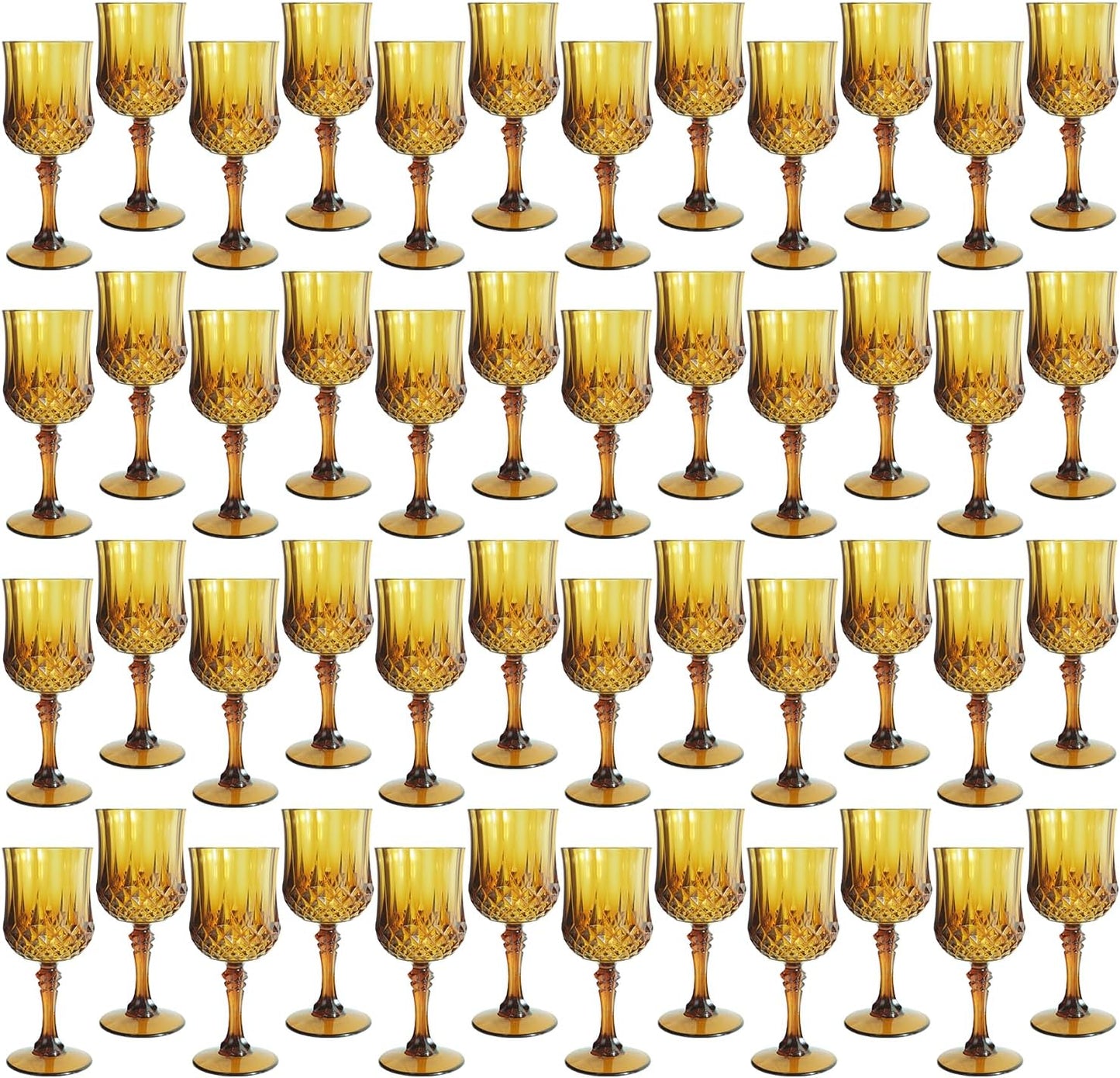 Transparent Plastic Wine Glasses,Transparent Plastic Goblets for Parties,Transparent Drinking Glasses for Wedding Reception, Grand Event Party Supplies (24, transparent)