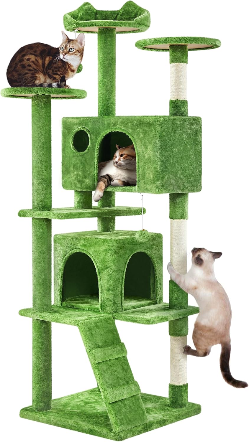 54in Cat Tree Tower Condo Furniture Scratch Post for Kittens Pet House Play