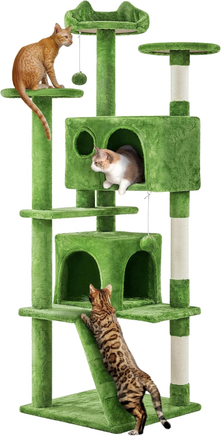 54in Cat Tree Tower Condo Furniture Scratch Post for Kittens Pet House Play