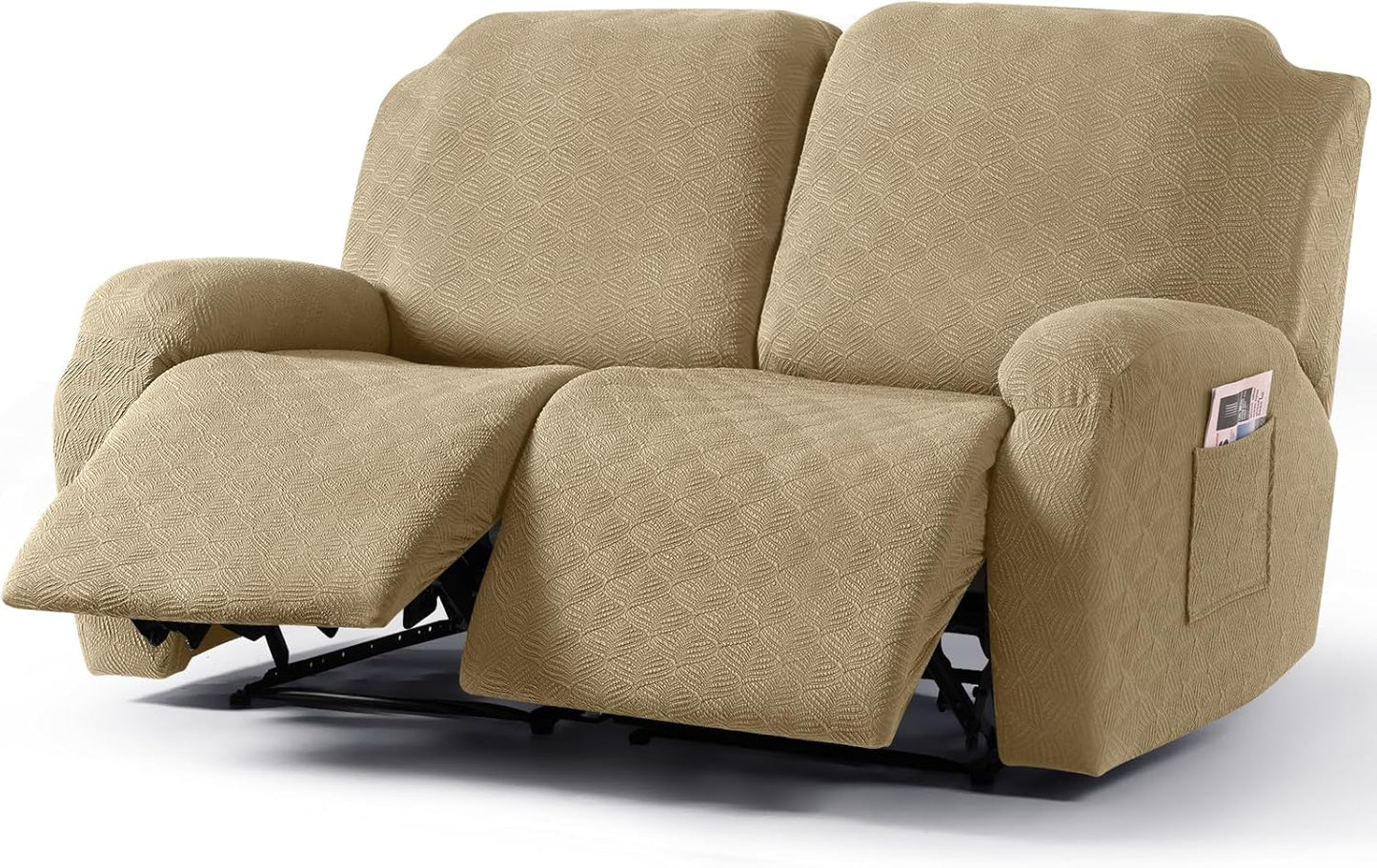 Recliner Covers Recliner Chair Covers Reclining Couch Covers Sofa Slipcovers Stretch Soft Washable (Single-Seater, Cream)