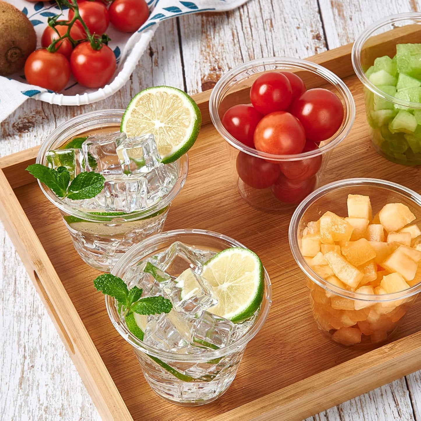 600 Pack 9 oz Clear Plastic Cups, Disposable Reusable Tumblers Crystal Clear PET Cups for Wedding, Thanksgiving, Halloween, Christmas Party