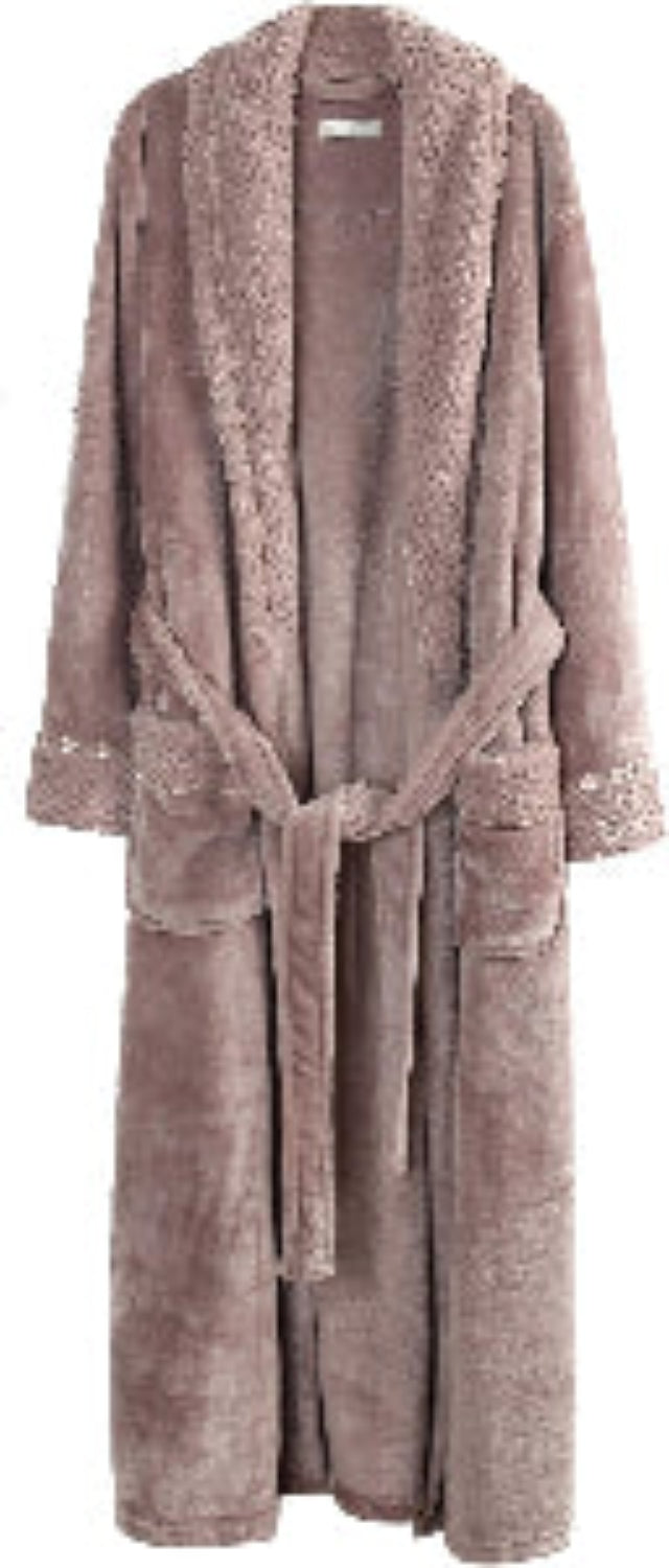 Women's Plush Soft Warm Fleece Bathrobe Robe