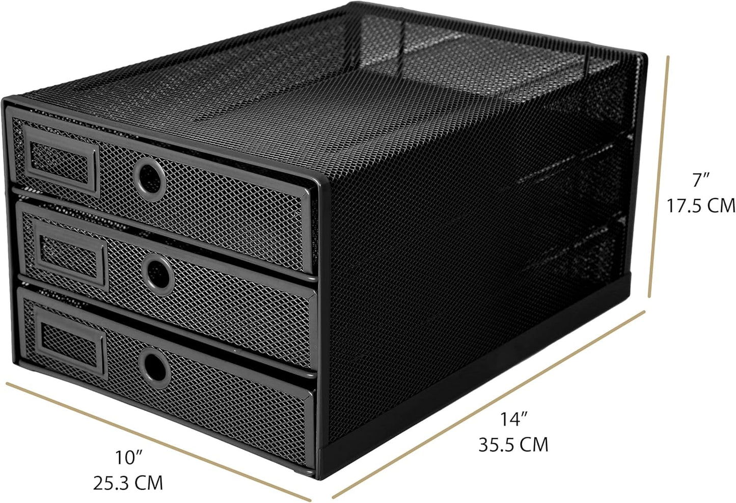 Paper Sorter 3 Tier Drawers A4 / Multifunctional Desk Organiser/Letter Tray - Documents, Magazines, Notebooks and Letters