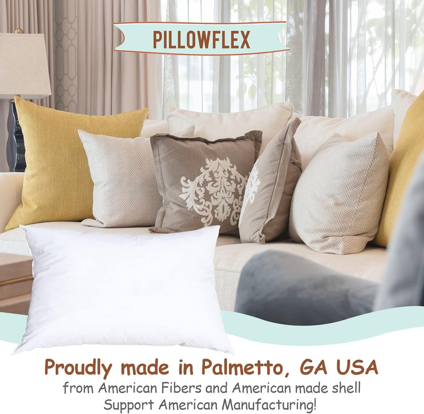 Synthetic Down Pillow Insert - 18x28 Down Alternative Pillow, Ultra Soft, Large Rectangle, Lumbar, Back, Sofa, Sleeping Pillow - 1 Decorative Pillow Form