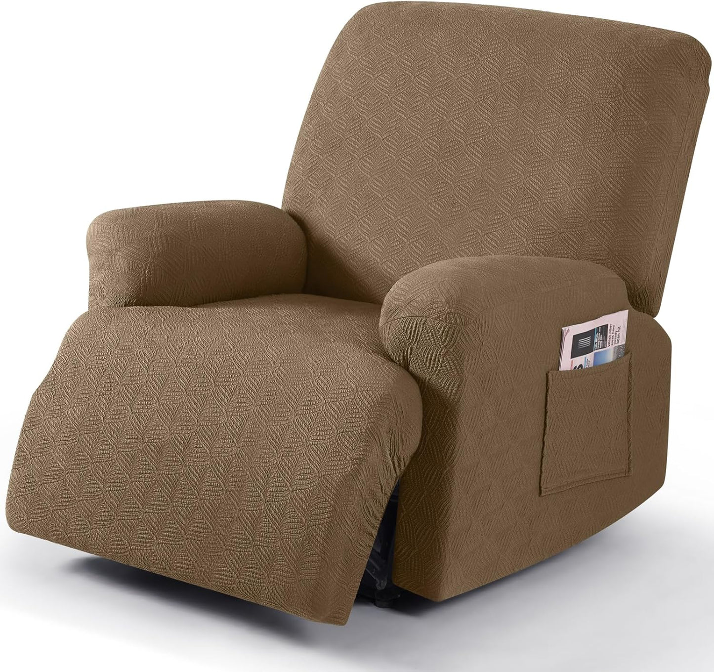 Recliner Covers Recliner Chair Covers Reclining Couch Covers Sofa Slipcovers Stretch Soft Washable (Single-Seater, Cream)