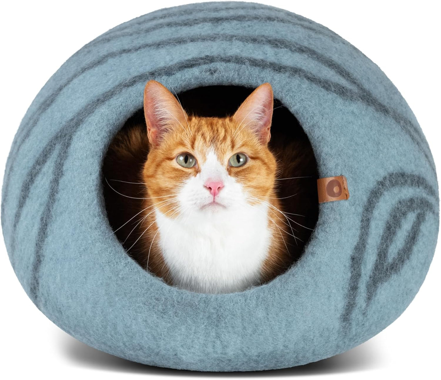 Cat Cave – Premium Felt Cat Bed for Indoor Cats, Handmade 100% Merino Wool (Vivid Shades) (Medium, Tucson Sunset)