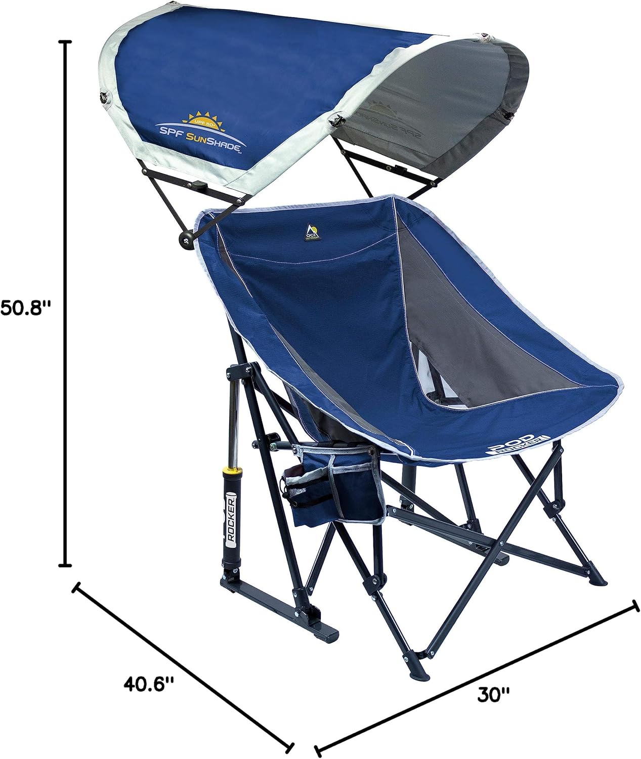 Outdoor Rocking Chair with SunShade Canopy