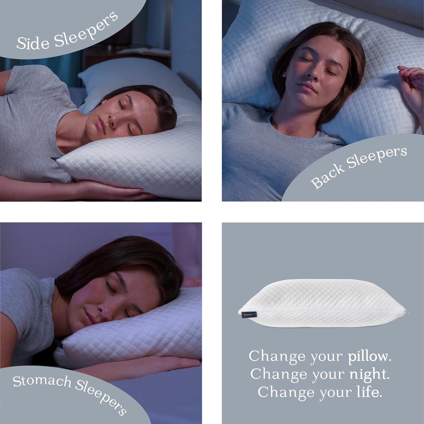 Signature Pillow w/Adjustable Loft β’ Shredded Memory Foam Fill β’ Neutral Alignment for Side, Back, and Stomach Sleepers β’ Washable Bamboo Rayon Cover β’ CertiPUR-US Certified Foam (King)