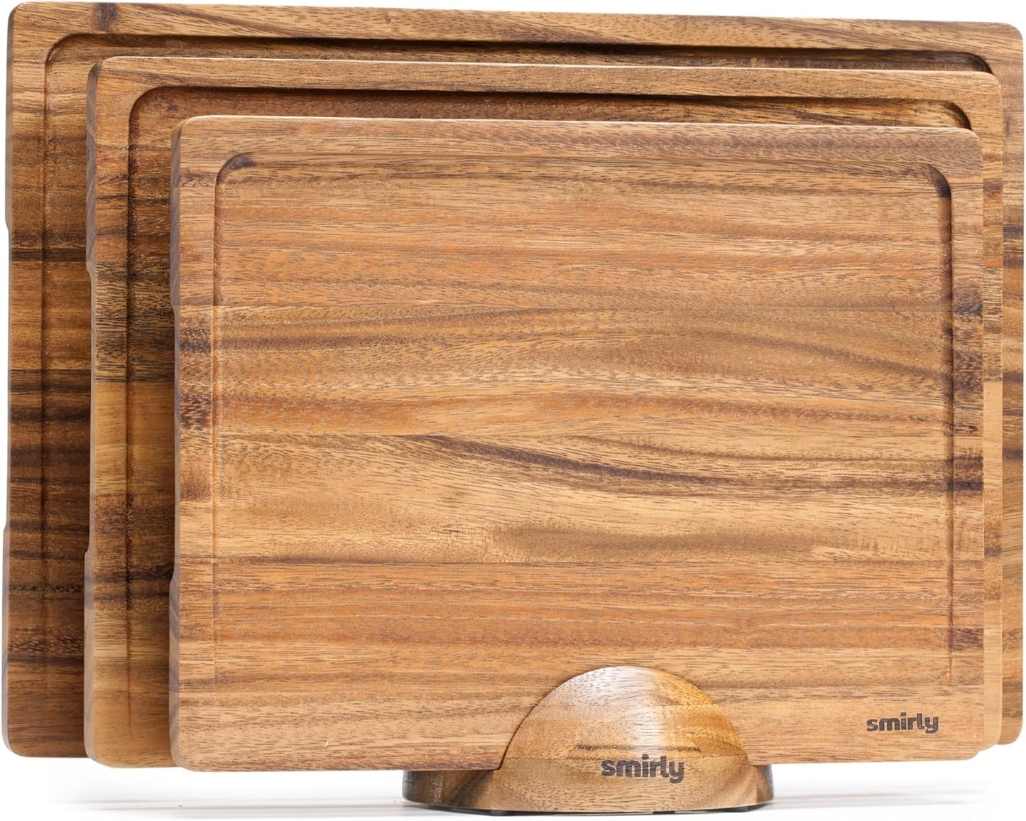 Wooden Cutting Boards For Kitchen Meal Prep & Serving - Bamboo Cutting Board Set with Holder, Charcuterie & Chopping Board, Wooden Cutting Board Set, Kitchen Gadgets