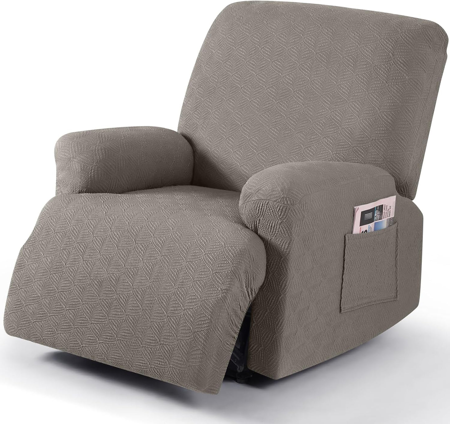 Recliner Covers Recliner Chair Covers Reclining Couch Covers Sofa Slipcovers Stretch Soft Washable (Single-Seater, Cream)