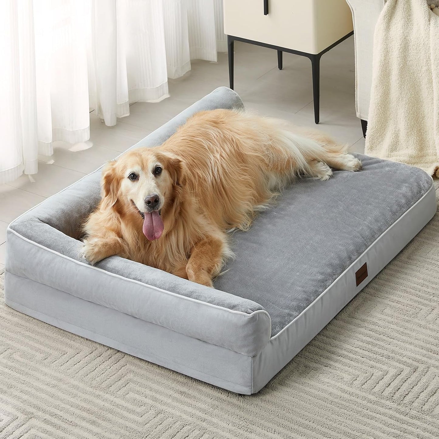 Orthopedic Dog Beds for Large Dogs-Waterproof Sofa Dog Bed with Removable Washable Cover, Large Dog Bed with Waterproof Lining and Nonskid Bottom,Pet Bed for Large Dogs