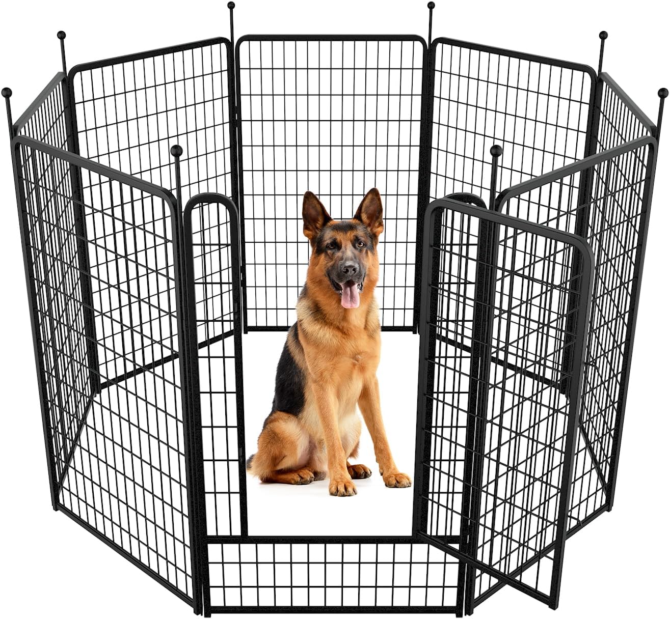Dog Playpen for Yard, RV Camping, 24 inch 8 Panels for Puppy and Small Dogs│Patented