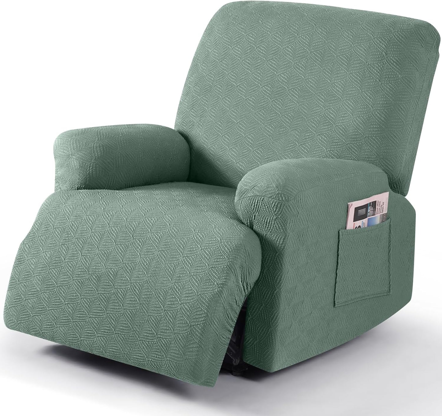 Recliner Covers Recliner Chair Covers Reclining Couch Covers Sofa Slipcovers Stretch Soft Washable (Single-Seater, Cream)