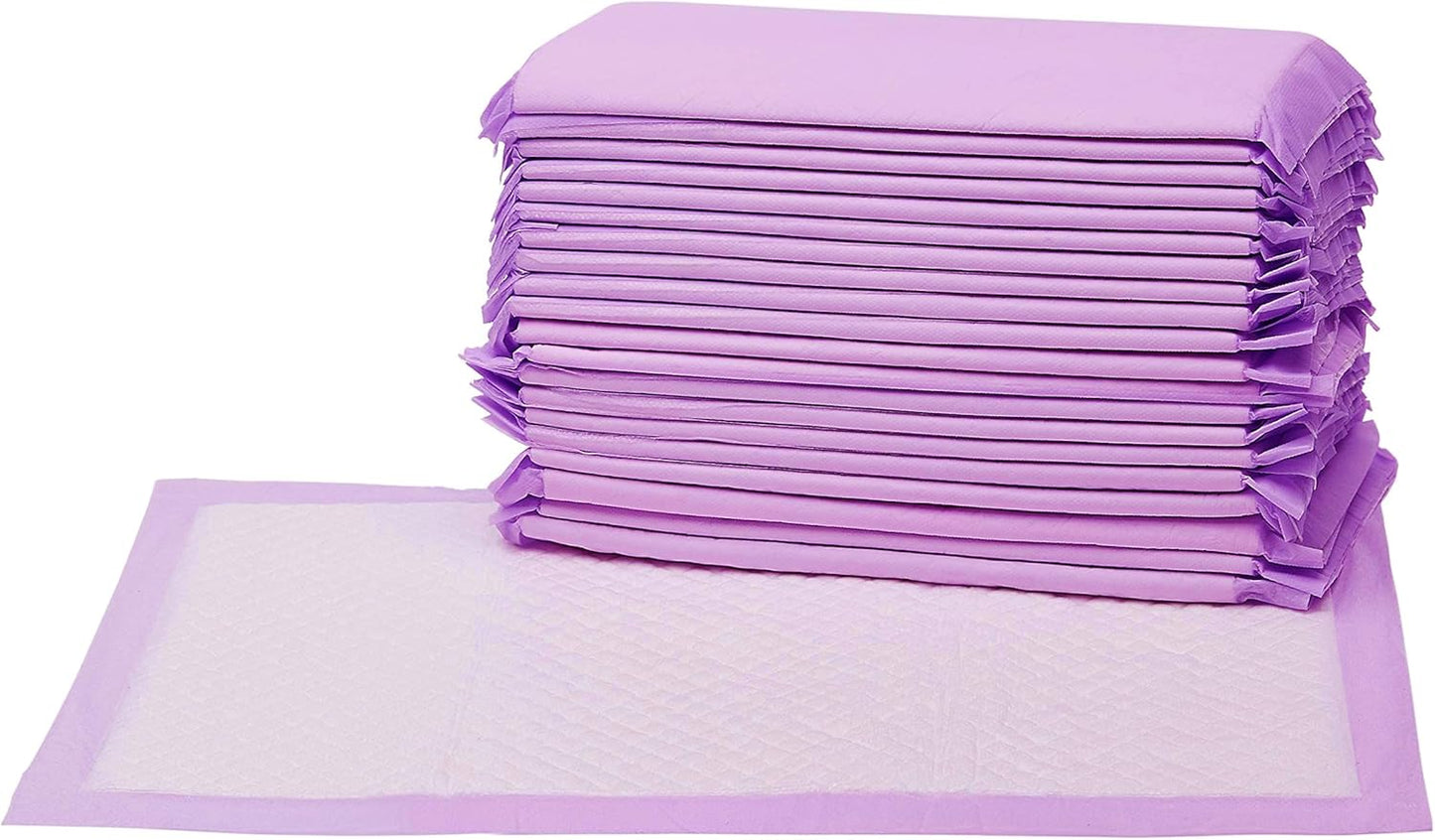 Basics Cat Pad Refills for Litter Box, Unscented, Pack of 40, Polyethylene, Purple and White