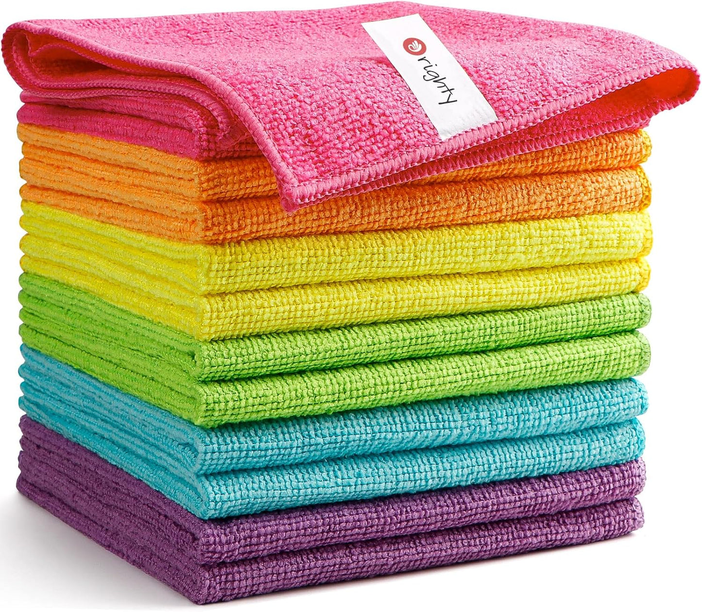 Cleaning Cloths Pack of 120, Highly Absorbent Microfiber Cleaning Supplies, Lint Free Cloths for Multiple-use, Powerful Dust Removal Clean Rags for House, Kitchen, Car Care(12x12 inch)