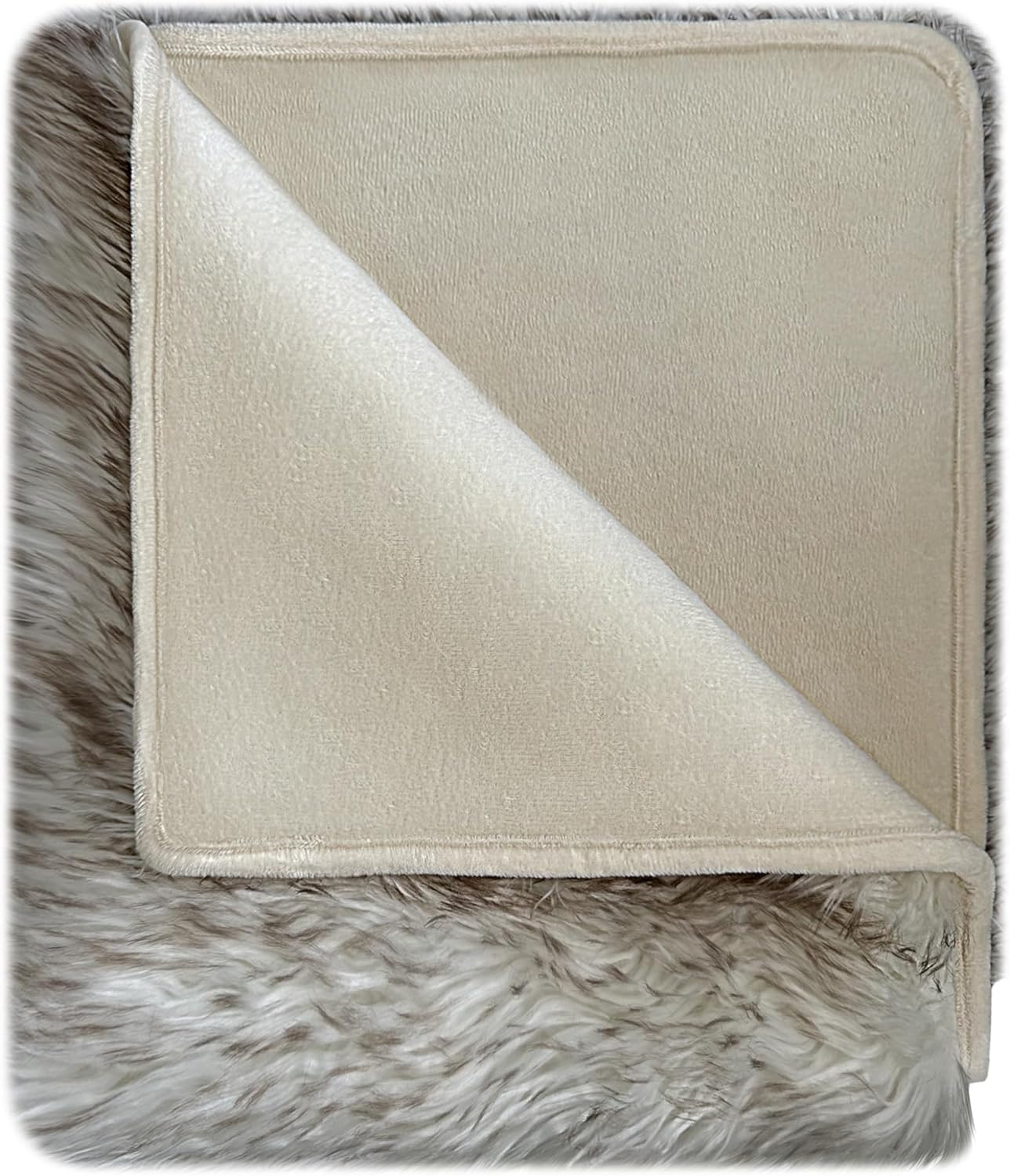 Waterproof Throw Blanket, Pet Bed Blanket for Dogs and Cats, Plush Fur Throw for Sleeping, Whelping, and Comfort, Furniture Protection, Stain Resistant Surface, Machine Washable (Grey, 30x40")