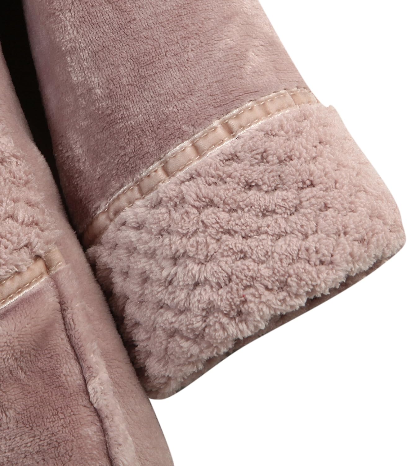 Women's Plush Soft Warm Fleece Bathrobe Robe